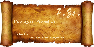 Pozsgai Zsombor névjegykártya