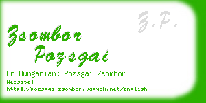 zsombor pozsgai business card